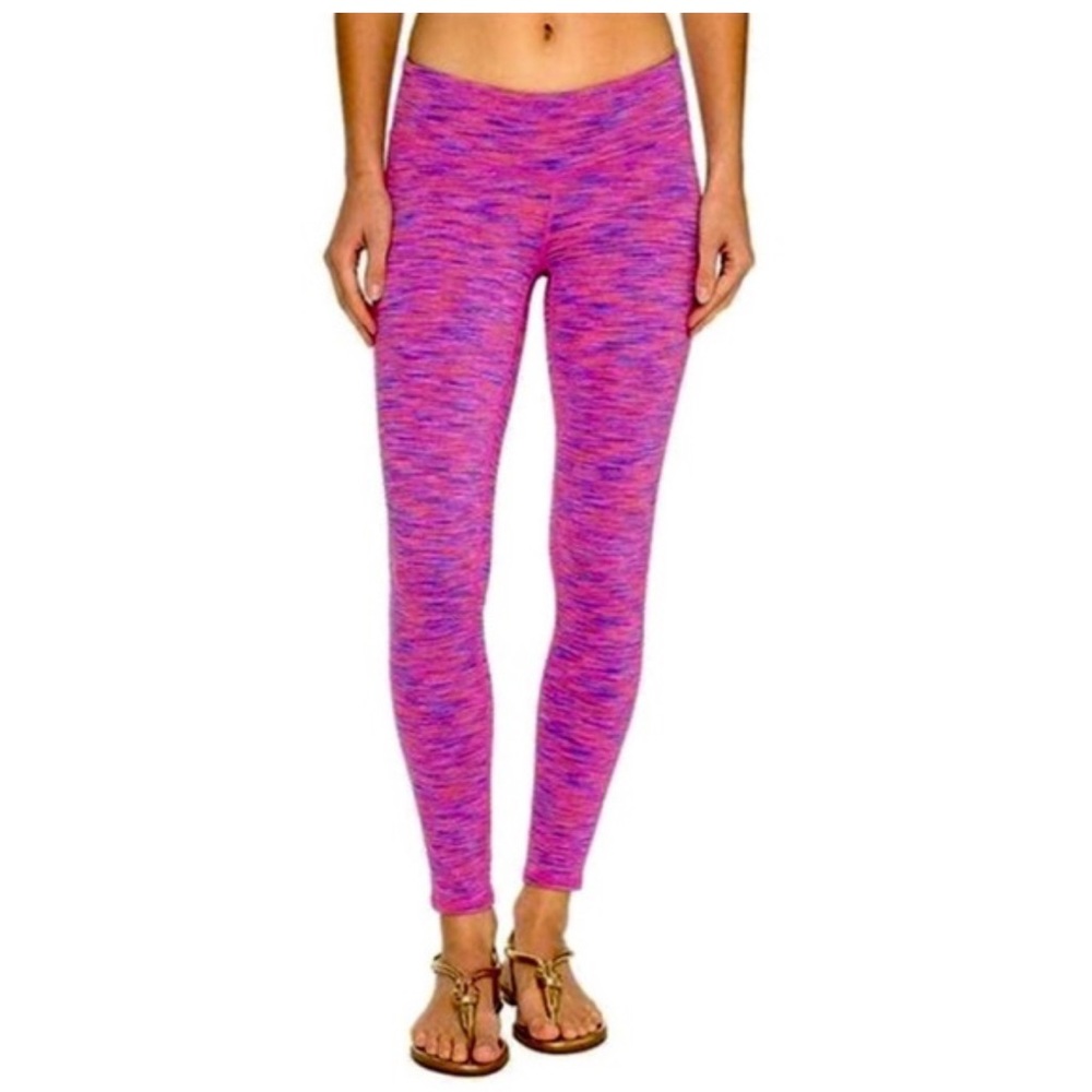 Lilly Pulitzer Luxletic Weekender leggings Tiki Pink Space Dye pink blue medium